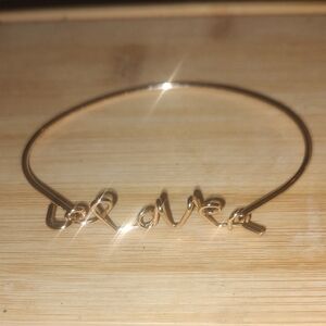 Elegant Gold 'Love' Bracelet